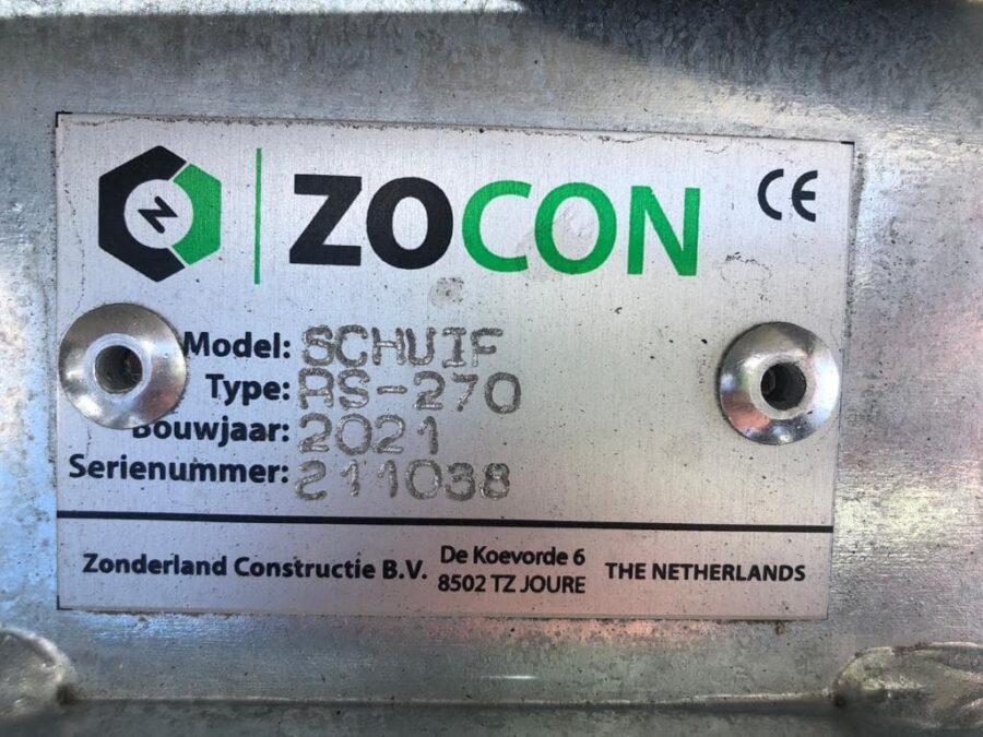 Zocon vaste schuif